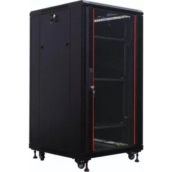 IT-BUDGET 19 collu serveru skapis SRK 27U 600x1000 mm Flatpack melns 90ITB19SRK27610GSN