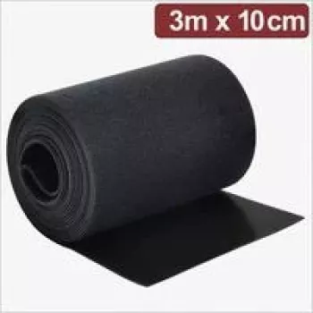 Quadrios 24CA312 āķu un cilpu stiprinājuma siksna rullī 3 m x 10 cm, melna