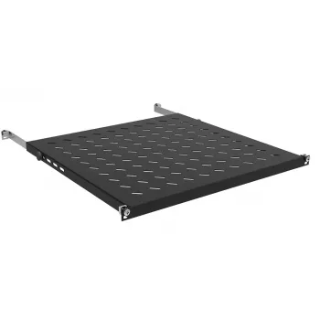 IT-BUDGET 19 inch iekārtu plaukts 0,5U augstums 550mm dziļums 80kg slodze melns 12WZ82648004550161