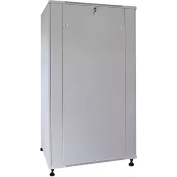 IT-BUDGET 19 inch Tīkla skapis SRK - 22U - 600x800 mm - Stikla/Masīvas durvis - Flatpack - Gaiši pelēks 90ITB19SRK2268GGN