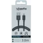PowerRay USB uz Lightning datu un uzlādes kabelis 3m tekstila pelēks PR-DCUL300TGY