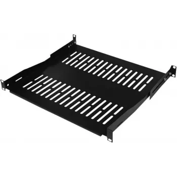 IT-BUDGET 19 inch statīva plaukts / ierīču paplāte, 80 kg nestspēja, 350 mm dziļums, maināms stiprinājuma dziļums, melns (90ITB19FBX350S)