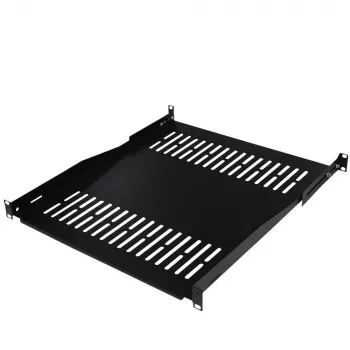 IT-BUDGET 19 collu statīva plaukts / ierīču paplāte - 80 kg nestspēja - 550 mm dziļums - dziļumā regulējams stiprinājums - melns (90ITB19FBX550S)