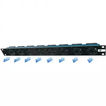 Liebernetz 19 collu 1U statīva ventilatora bloks - horizontāla izplūde, 95 m³/h, 12V DC, 34 dB, melns (90LN19LUE1HE8BR)