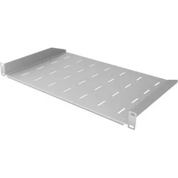 IT-BUDGET 19 inch fiksēts statīva plaukts, 1U, 300 mm dziļš, 15 kg slodze, gaiši pelēks 90ITB19FB300G