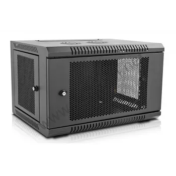 IT-BUDGET 19 inch Tīkla skapis SWA - 6U - 570x600 mm - Perforēta priekšpuse un sāni - Noņemami sāni - Sienas un grīdas montāža - Piederumu komplekts - Melns (90ITB19MSR666TS)