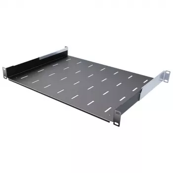 IT-BUDGET 19 inch statīva plaukts / ierīču paplāte - 40 kg slodze - 350 mm dziļums - dziļumā regulējams stiprinājums - melns (90ITB19FB350S)