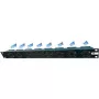 Liebernetz 19 collu 1U statīva ventilatora bloks, horizontāla gaisa ieplūde, 95 m³/h, 12V DC, 34 dB, melns (90LN19LUE1HE8B)
