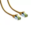 IT-BUDGET Premium pilna vara patch kabelis Cat.6A ar Cat.7 izejas kabeli 600 MHz bez halogēniem PoE+ 10Gbit dzeltens 0,25 m 90ITB6A7PK025Y