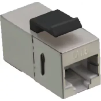 IT-BUDGET RJ45 moduļa savienotājs Cat. 6A ekranēts, kompakts, uzspraužams, sudraba 90ITBMK6AS