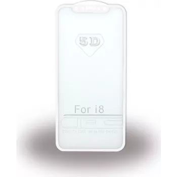CYOO Premium Apple iPhone X 5D rūdītā stikla ekrāna aizsargs - balts