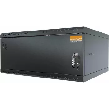 IT-BUDGET TAUNUS 19 collu sienas skapis 4U, 450 mm dziļš, aizslēdzamas tērauda durvis, melns 90ITB19445MS