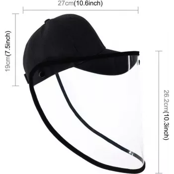 CYOO Anti-Spitting Protective Baseball Cap ar caurspīdīgu sejas aizsargu (CY121630)