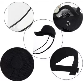 CYOO Anti-Spitting Protective Baseball Cap ar caurspīdīgu sejas aizsargu (CY121630)