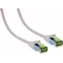 IT-BUDGET Premium tīkla kabelis Cat.6A ar Cat.7 izejmateriālu, 600 MHz, bez halogēniem, PoE+, 10Gbit, balts, 1m 90ITB6A7PK1W