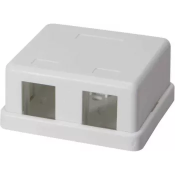 IT-BUDGET virsapmetuma datu kontaktligzdas korpuss 2 x RJ45 Keystone moduļiem - balts 90ITBAKPG2P