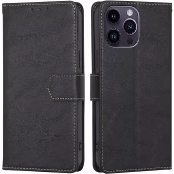 CYOO Premium BookCase maciņa futrālis iPhone 14 Pro, melns CY122793