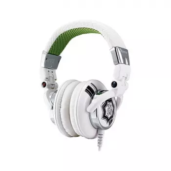 Thermaltake Tt eSPORTS Dracco baltais spēļu austiņas ar 50mm draiveriem, diviem 3.5mm savienotājiem un vadības moduli