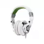 Thermaltake Tt eSPORTS Dracco baltais spēļu austiņas ar 50mm draiveriem, diviem 3.5mm savienotājiem un vadības moduli