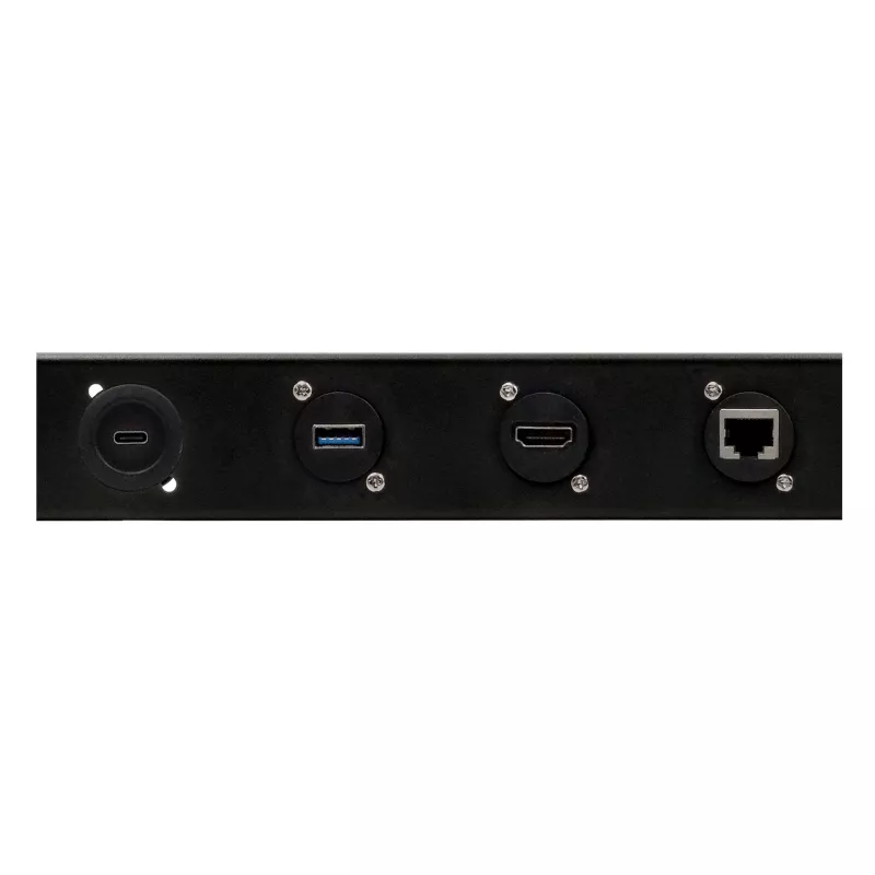 EXSYS 19 collu 1U statīva panelis ar 8 D tipa (XLR) izgriezumiem, melns EX-49297