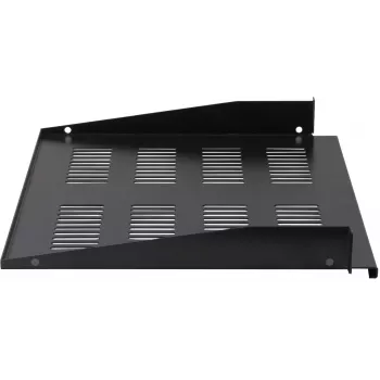 Rockstable RS19-FH18 19 inch 1U fiksēts plaukts 400mm dziļums 25kg kravnesība melns