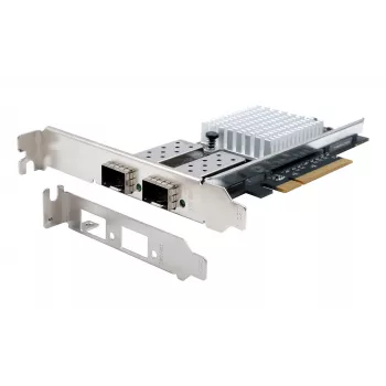 EXSYS Dual 10 Gigabit SFP+ tīkla kontrolieris PCIe x8, Intel 82599ES mikroshēma EX-60232