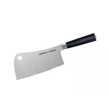 SAMURA Harakiri Cleaver nazis 180 mm, AUS-8 nerūsējošais tērauds, melns ABS rokturis