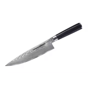 SAMURA Damascus šefpavāra nazis 200 mm, VG-10 kodols, 67 slāņu tērauds, G-10 rokturis