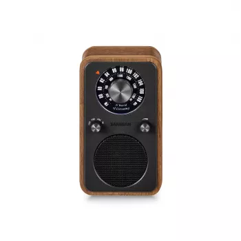 Sangean WR-9 portatīvais FM radio ar īsta koka valrieksta korpusu, vintage dizainu, Bluetooth, 8W