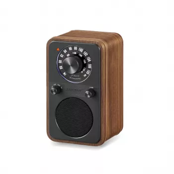 Sangean WR-9 portatīvais FM radio ar īsta koka valrieksta korpusu, vintage dizainu, Bluetooth, 8W