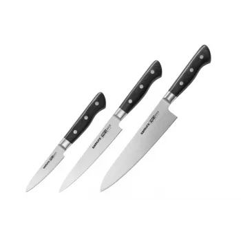 SAMURA PRO-S 3 daļu nažu komplekts, AUS-8 tērauds, G-10 rokturi