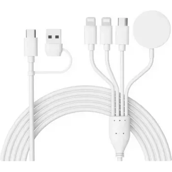 CYOO CY606 4-in-2 daudzfunkcionāls uzlādes kabelis Universal / USB-C / Watch - melns