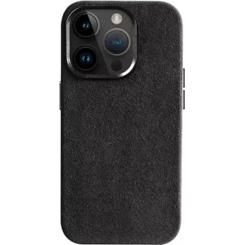 CYOO Alcantara apvalks Apple iPhone 16 Pro Max - melns CY123618