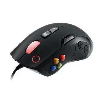 Thermaltake VOLOS Black lāzera spēļu pele, 6500 DPI, 14 pogas, vadu
