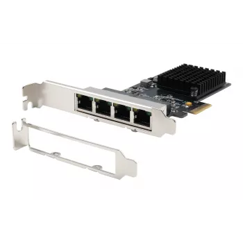EXSYS EX-6083 PCIe x4 Gigabit Ethernet 4 portu tīkla kartes ar zemu profilu