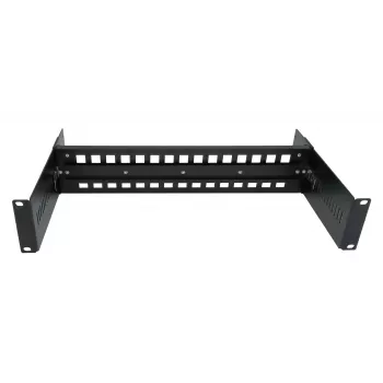 EXSYS DIN sliedes montāžas komplekts 19 inch statīvam, 2U, 35mm DIN sliedei, melns EX-6090