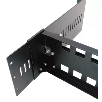 EXSYS DIN sliedes montāžas komplekts 19 inch statīvam, 2U, 35mm DIN sliedei, melns EX-6090