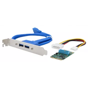 EXSYS EX-48010-3 Mini PCIe USB 3.2 Gen 1 kartīte ar 2 portiem (NEC)