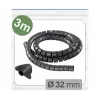 Quadrios 25CA740 pīts kabeļu apvalks, paplašināms PET, melns, 3 m, kabeļu saišķiem 25-32 mm
