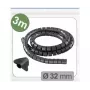 Quadrios 25CA740 pīts kabeļu apvalks, paplašināms PET, melns, 3 m, kabeļu saišķiem 25-32 mm