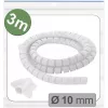 Quadrios 25CA743 Paplašināma pinuma kabeļu uzmava, PET, balta, 3 m, maksimālais saišķis 10 mm