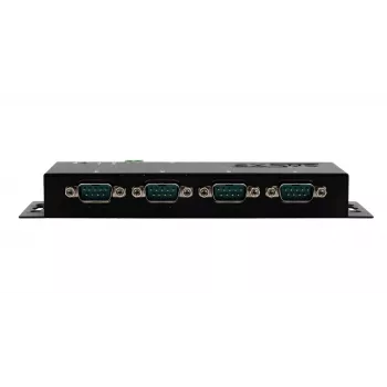 EXSYS EX-6164 4 portu RS-232 sērijas ierīču serveris, Ethernet uz seriālo, metāla korpuss, 10/100 Mbps, Virtual COM