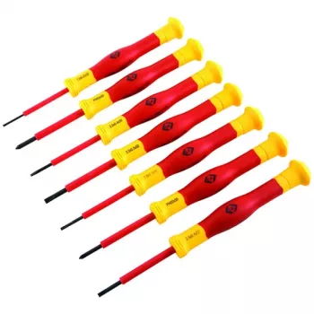 C.K Tools VDE izolētu skrūvgriežu komplekts, 7 gab., plakanie un Phillips, T4897