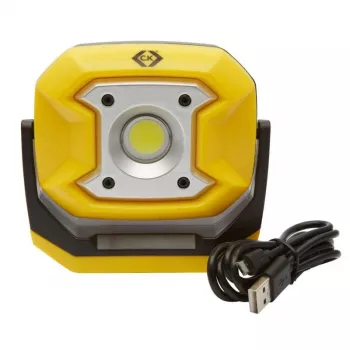C.K Tools uzlādējams darba lukturis, COB LED, 700 lm, 10 W, IP65/IK05 (T9735USB)