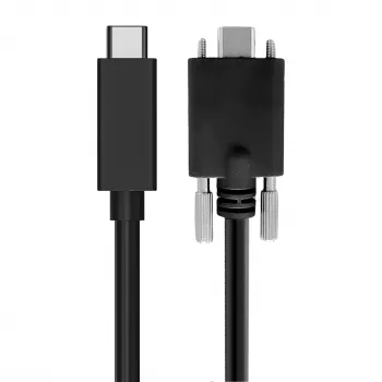 EXSYS USB 3.2 Gen 2x1 kabelis C-C ar rievotām skrūvēm, 1m, melns (EX-K1591V-1.0)