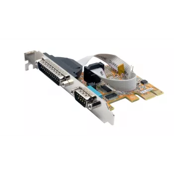 EXSYS EX-44083 PCIe 2 portu RS-232 sērijas karte, ASIX AX99100, DB9, Low Profile