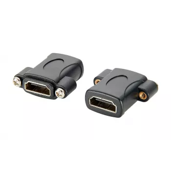 EXSYS EX-49305 HDMI sieviešu uz HDMI sieviešu panel montāžas adapteris, D-Type, 4K@60Hz, melns