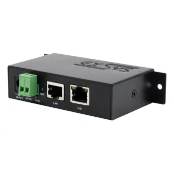EXSYS EX-6008POE Gigabit PoE++ inžektors, 60W, IEEE 802.3bt, 48-57V DC spaile, DIN sliedes/sienas montāža