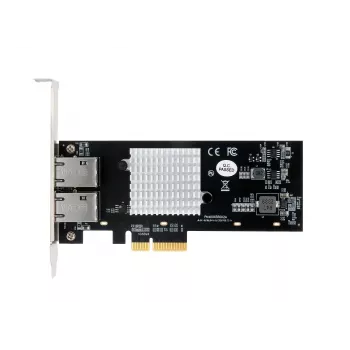 EXSYS Dual 10 Gigabit Ethernet PCIe x4 tīkla karte, Intel X550-AT2, 2x RJ45, Low-Profile EX-60222