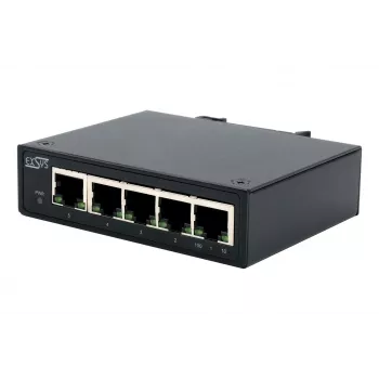 EXSYS 5 portu industriālais Ethernet komutators, 10/100 Mbps, DIN sliedes montāža, -40° līdz +75°C EX-6200-T